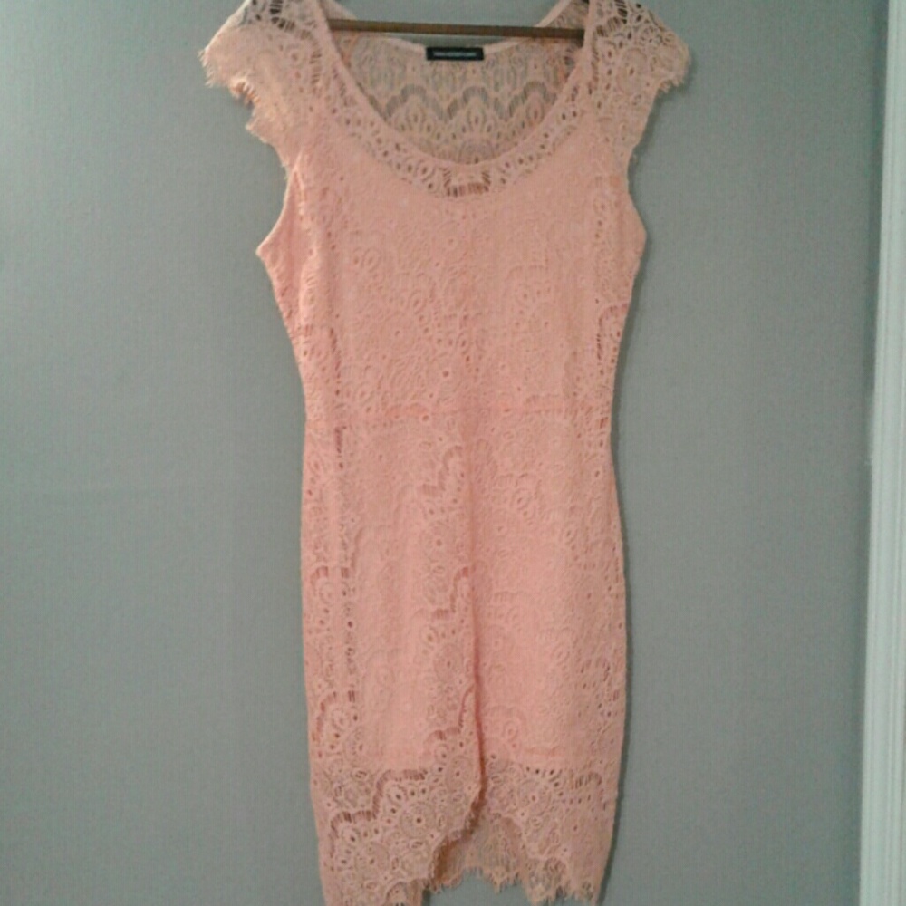 . Peach Lace dress 0083
